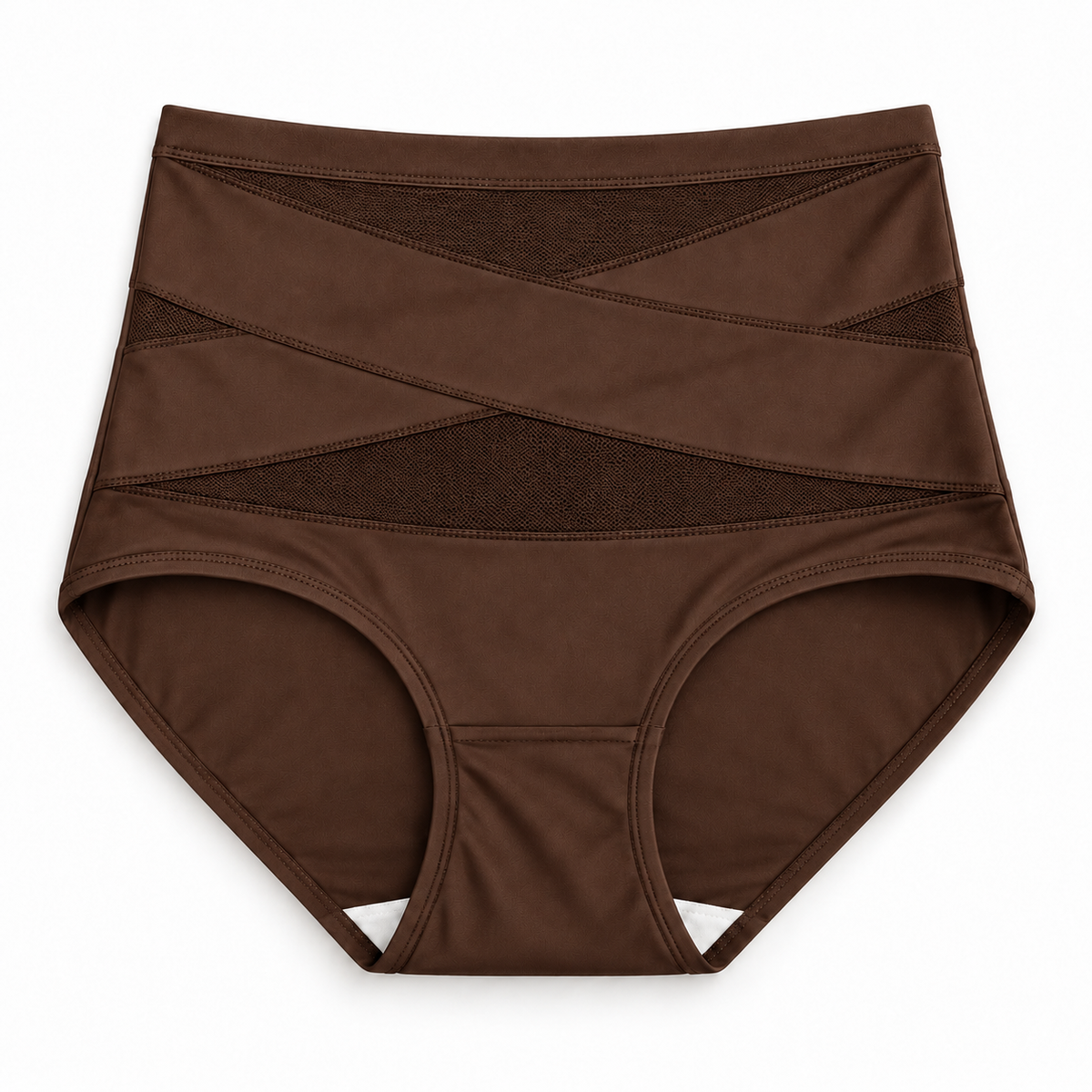 Velyforme Shaping-Slip mit X-Design in Braun.